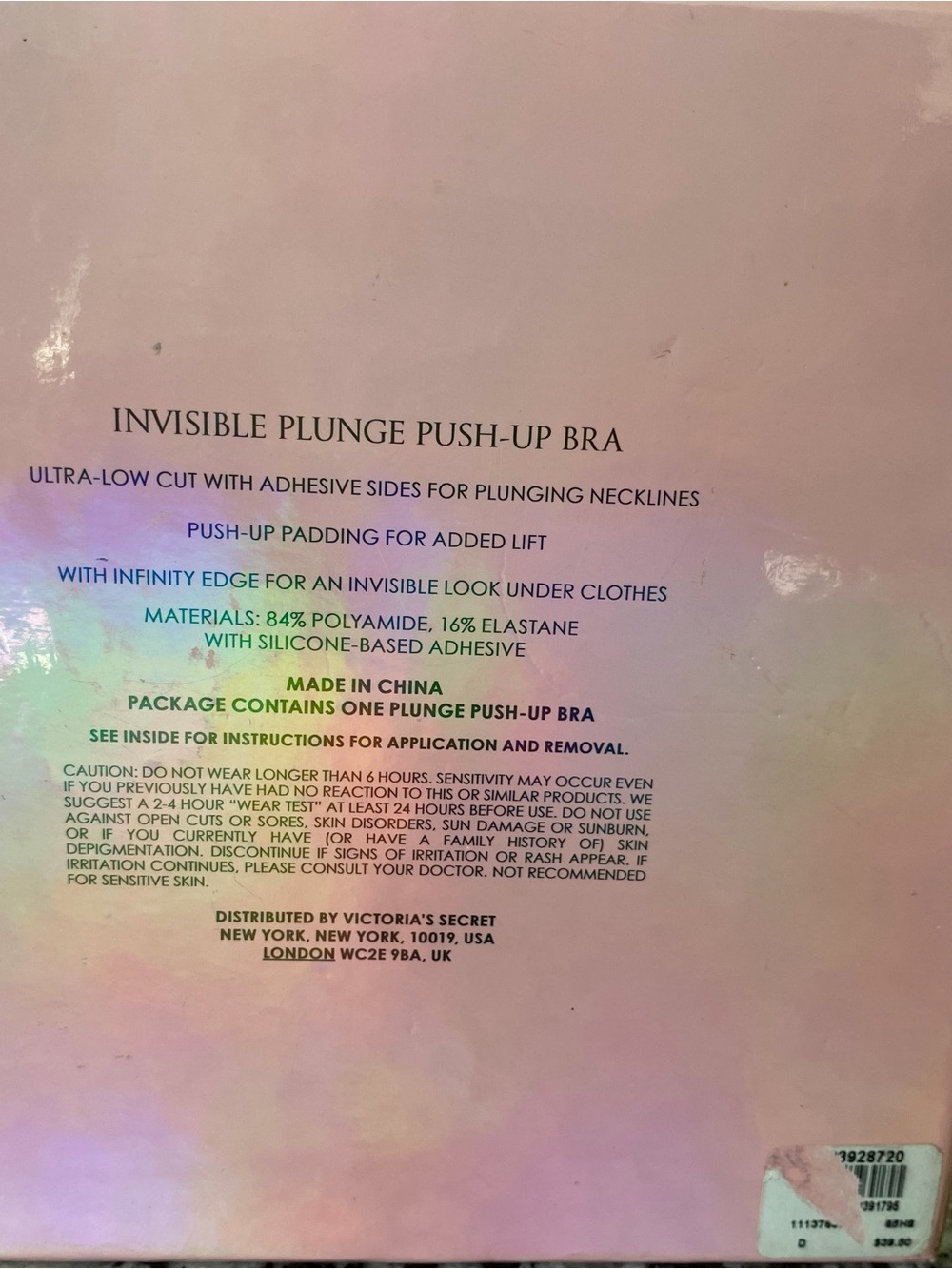 Victoria's Secret Pink Iridescent Packaging